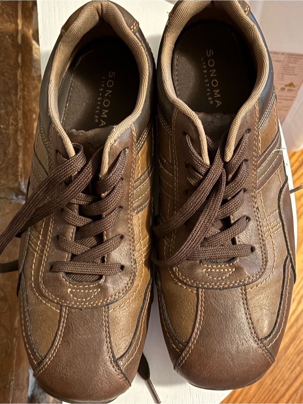 EUC Sonoma Brown Men’s Lace-Up Casual Sneakers